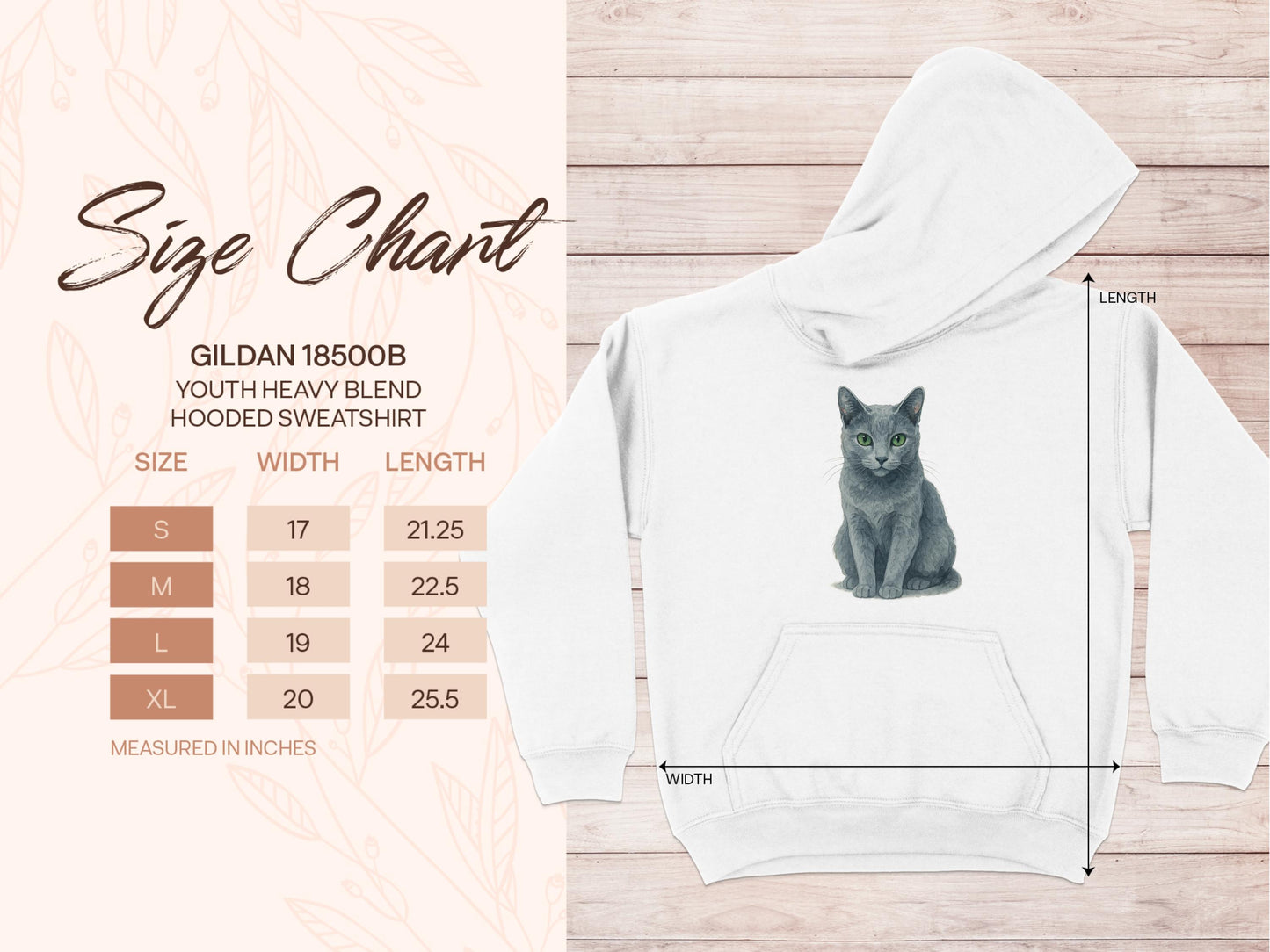 Gildan 18500B Cat Print Youth Hoodie Sweatshirt product