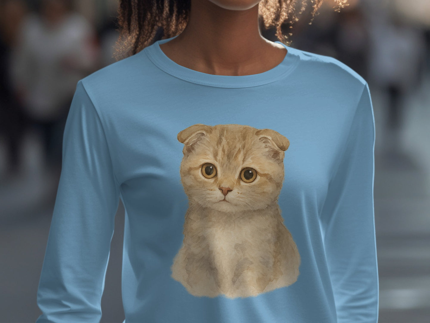 Cute and Adorable Kitten Printed Long Sleeve Product