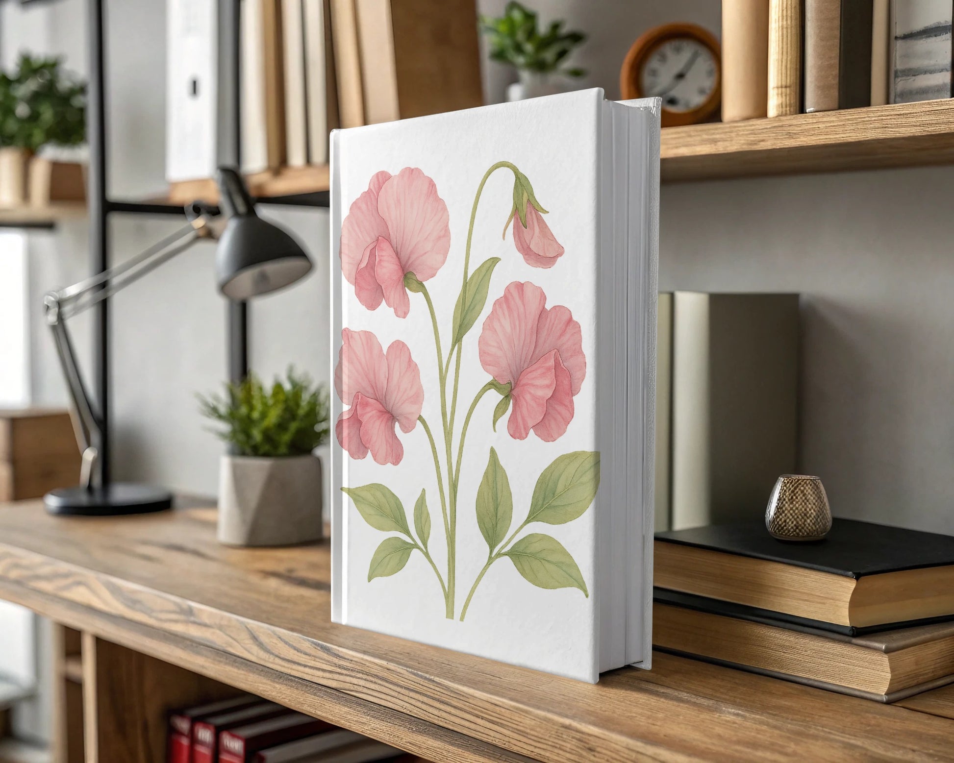 Pink Floral Design Hardcover Book product