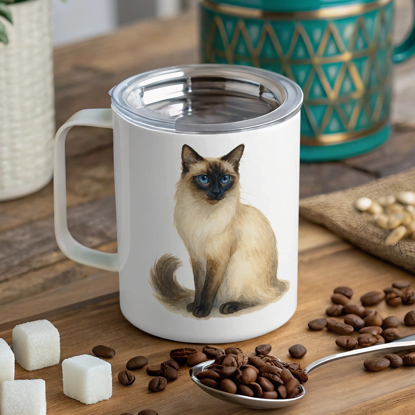 Siamese Cat Art Coffee Mug for Cat Lovers product