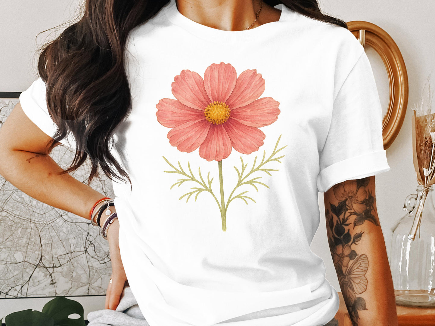 Floral Red Blossom Art Print Women's Tee product type