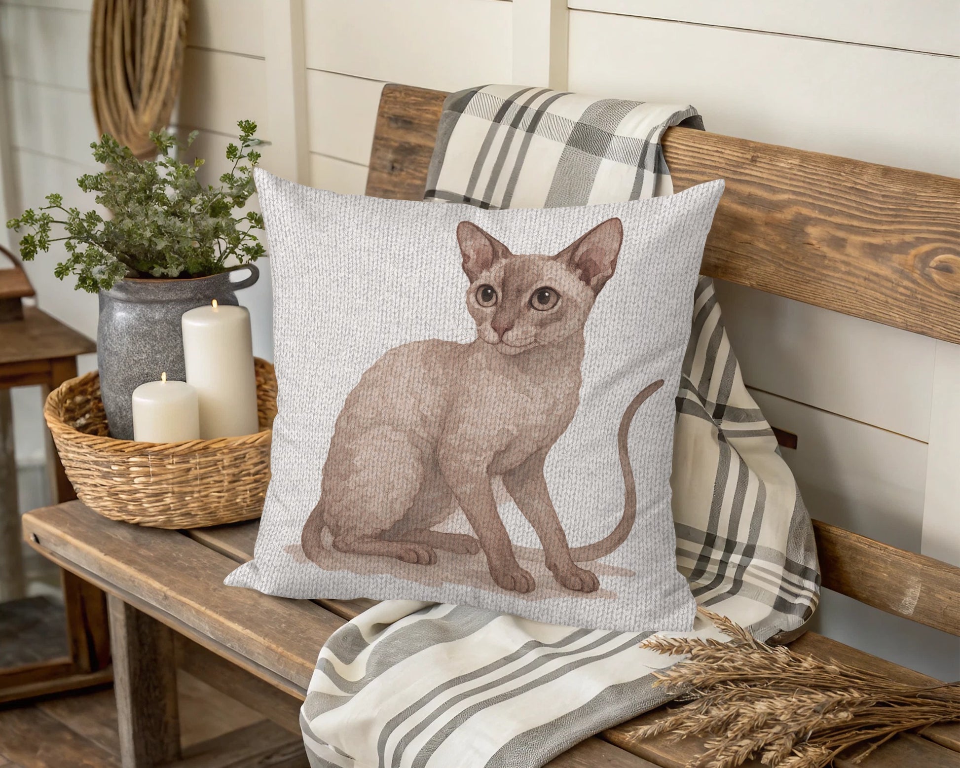 Adorable Cat Print Decorative Throw Pillow product