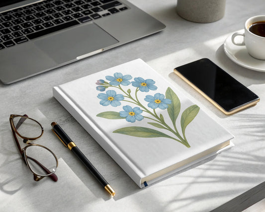 Floral Notebook with Blue Flowers on Cover product type