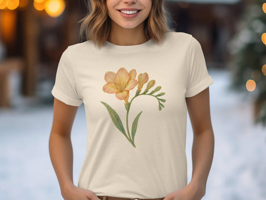 Beautiful Floral Design on Casual T Shirt product