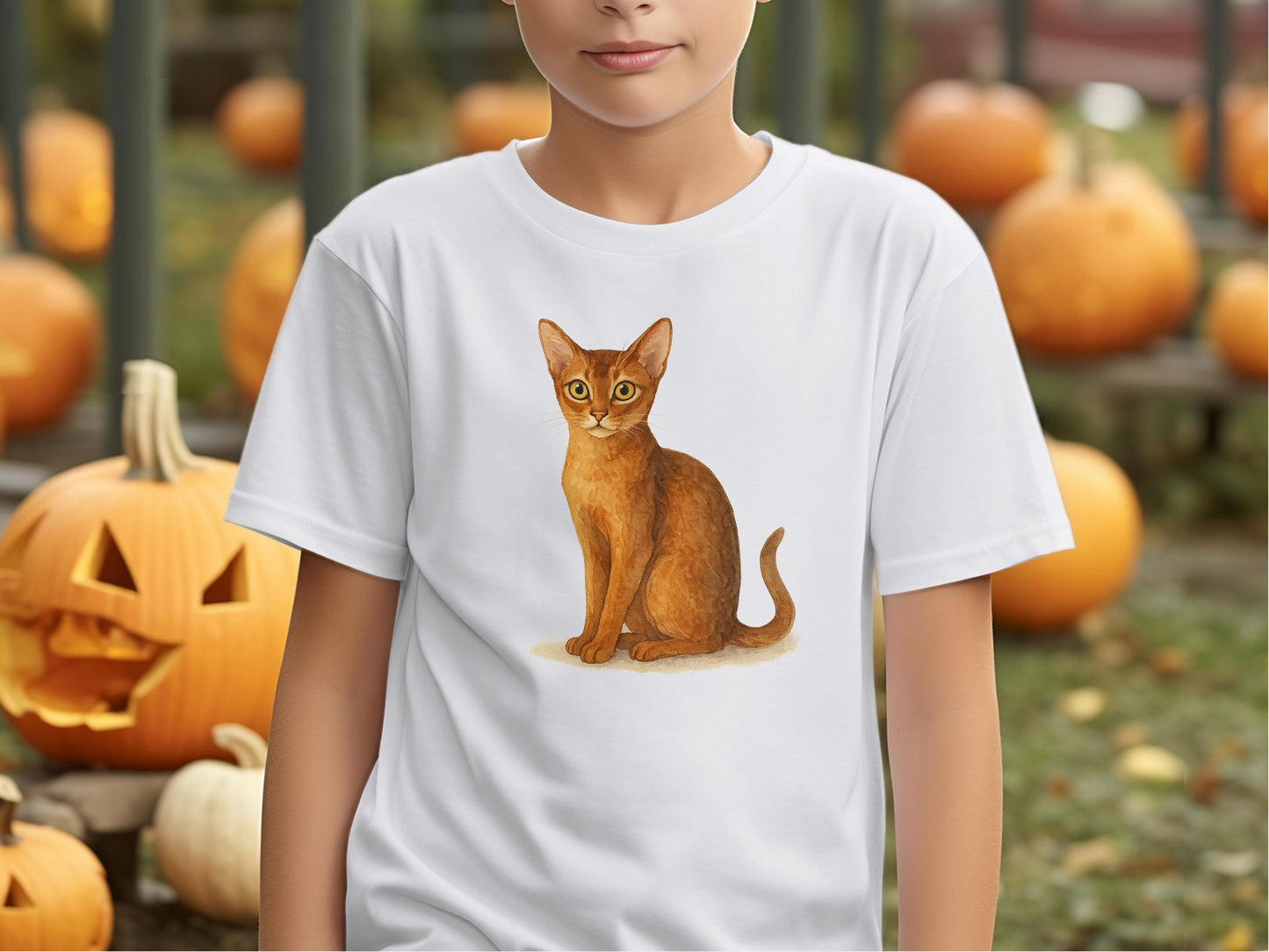 Kid's T-Shirt with Cute Cat Illustration product type
