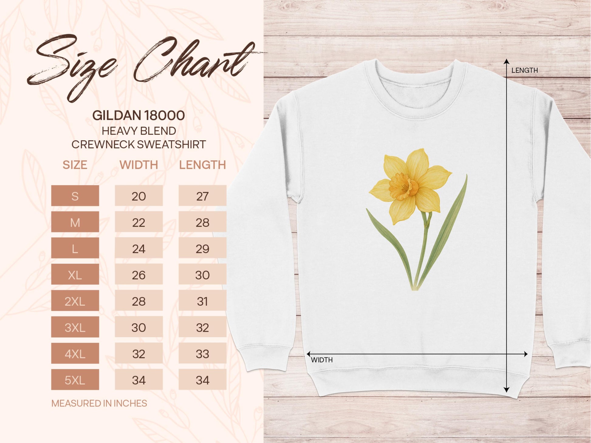 Yellow Daffodil Design Gildan 18000 Crewneck Sweatshirt product