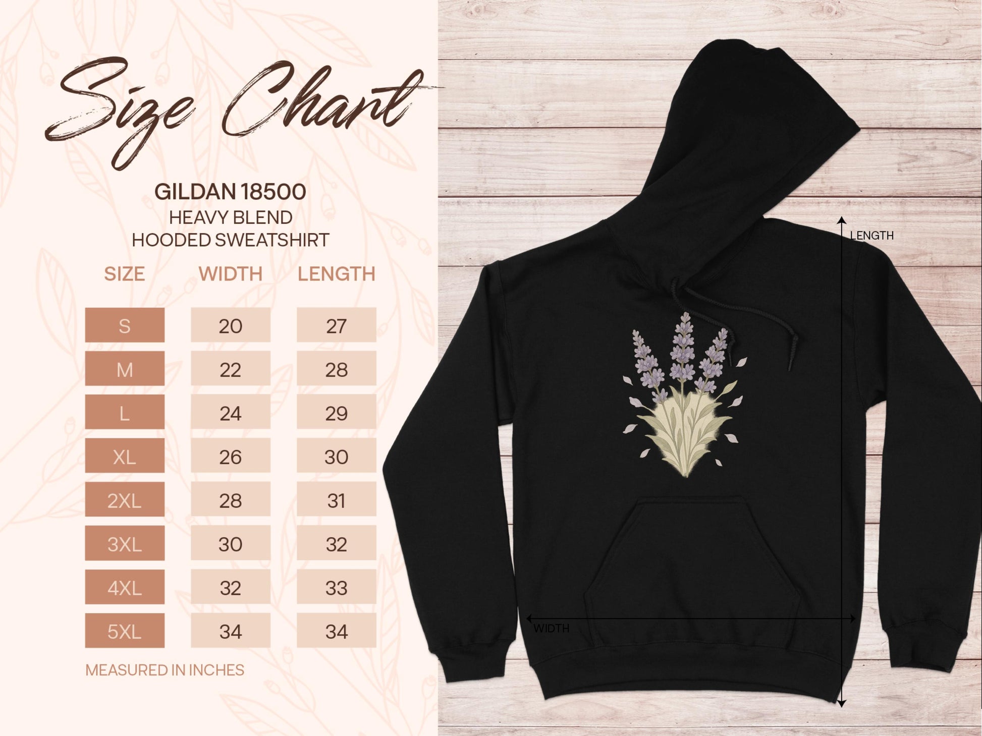 Lavender Bouquet Graphic Hooded Sweatshirt product