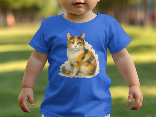 Cute Calico Cat Design for Kids TShirt product