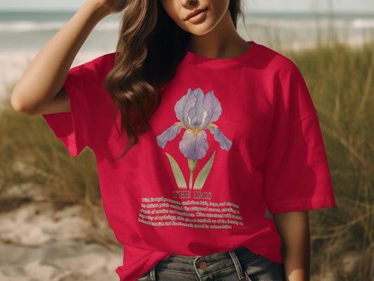 Iris Flower Graphic Design T-Shirt Bold Comfortable product