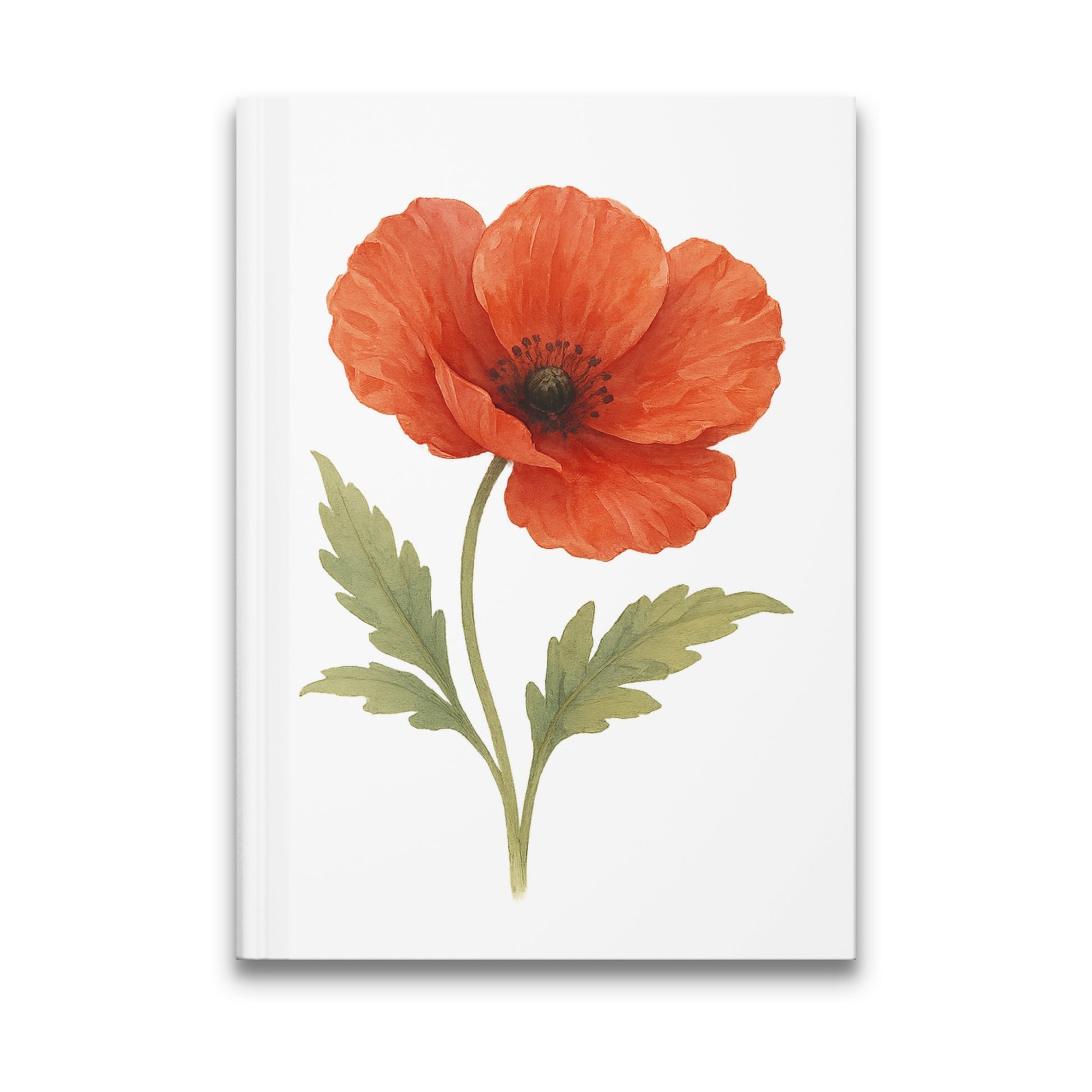Vibrant Red Poppy Flower Cover Durable Notebook product