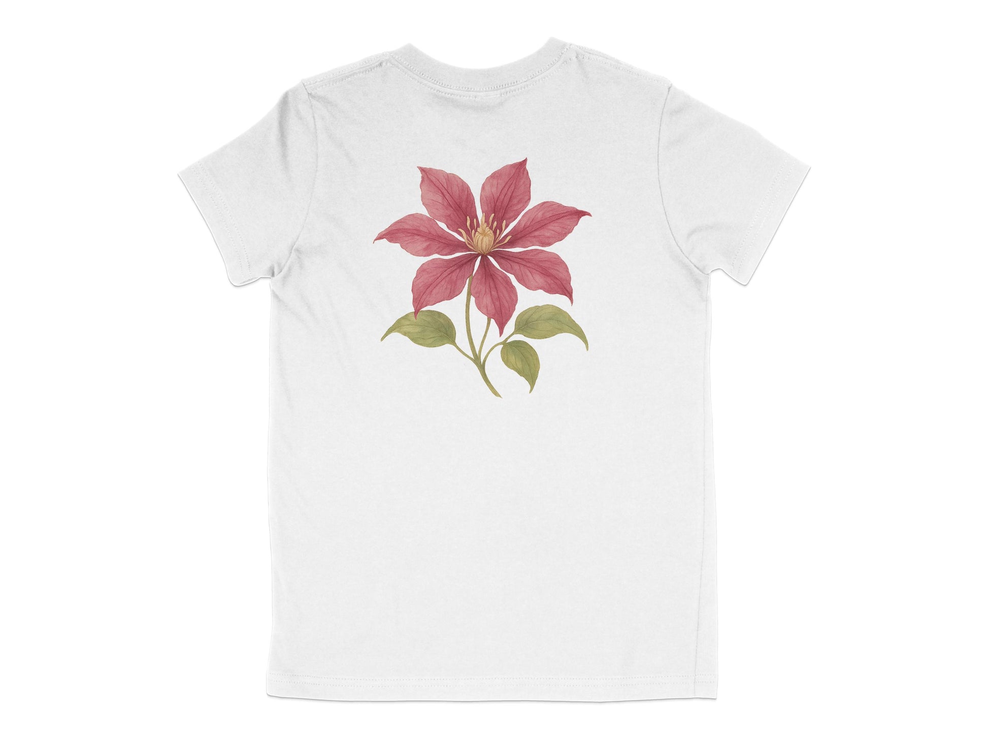 Elegant White T-Shirt with Floral Design product type