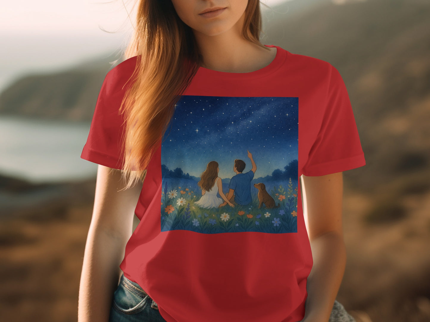 Stargazing Friends Under A Starry Night Sky product