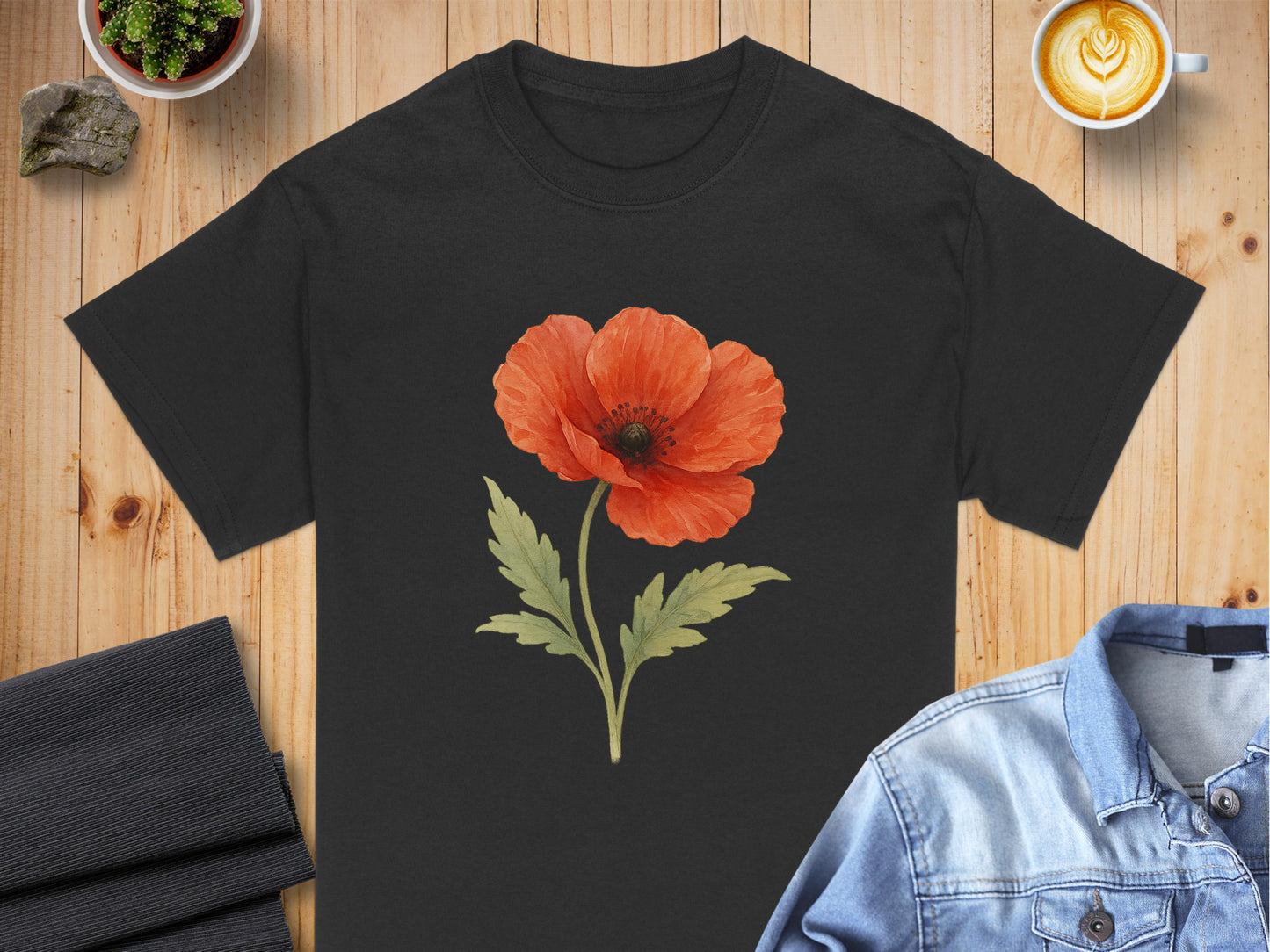 Poppy Flower Print Men's Short Sleeve T-Shirt product
