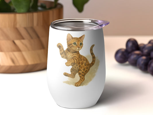 Playful Leopard Kitty Printed Tumbler Cups product type