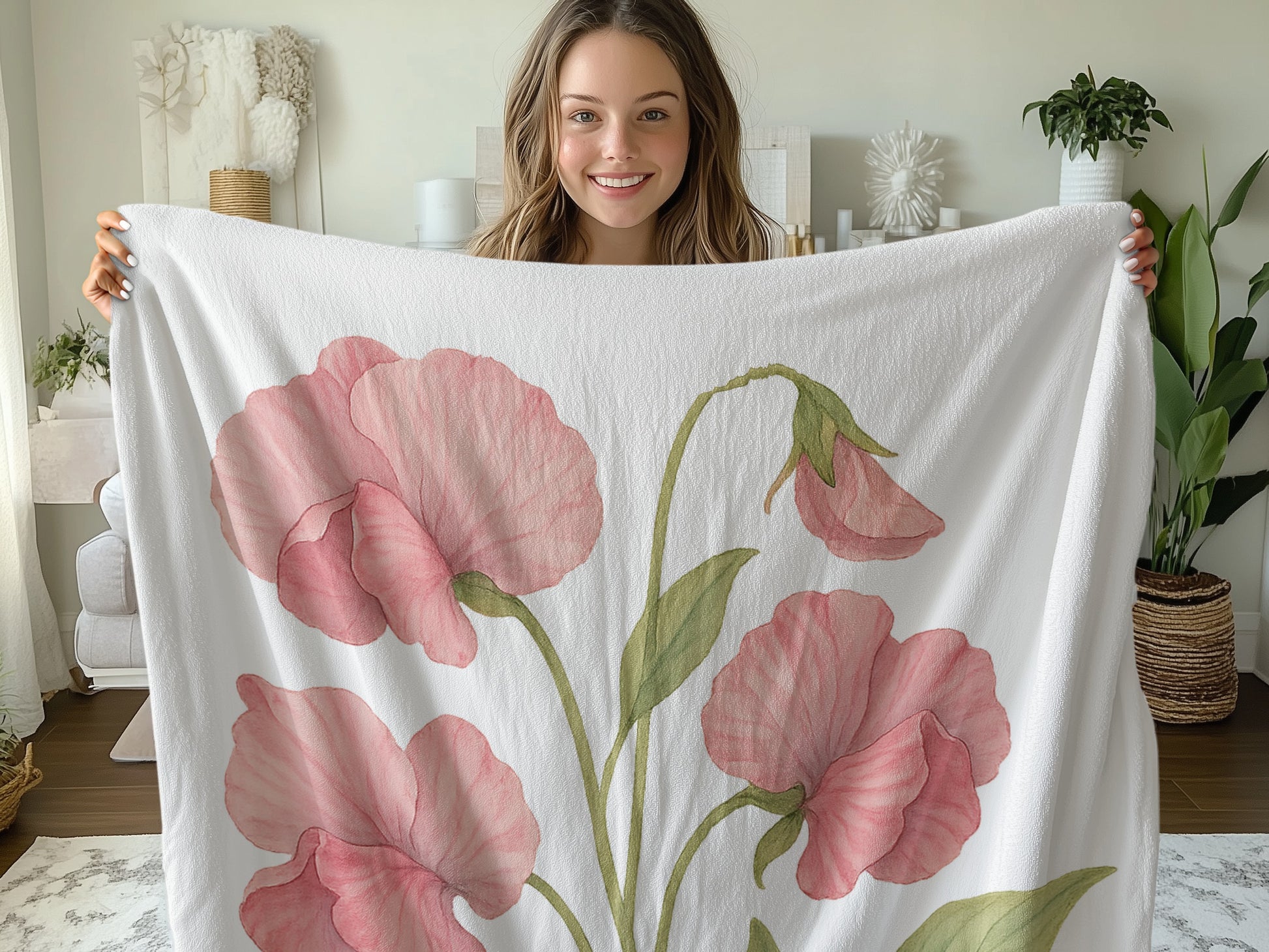 Beautiful Floral Patterned Blanket product type