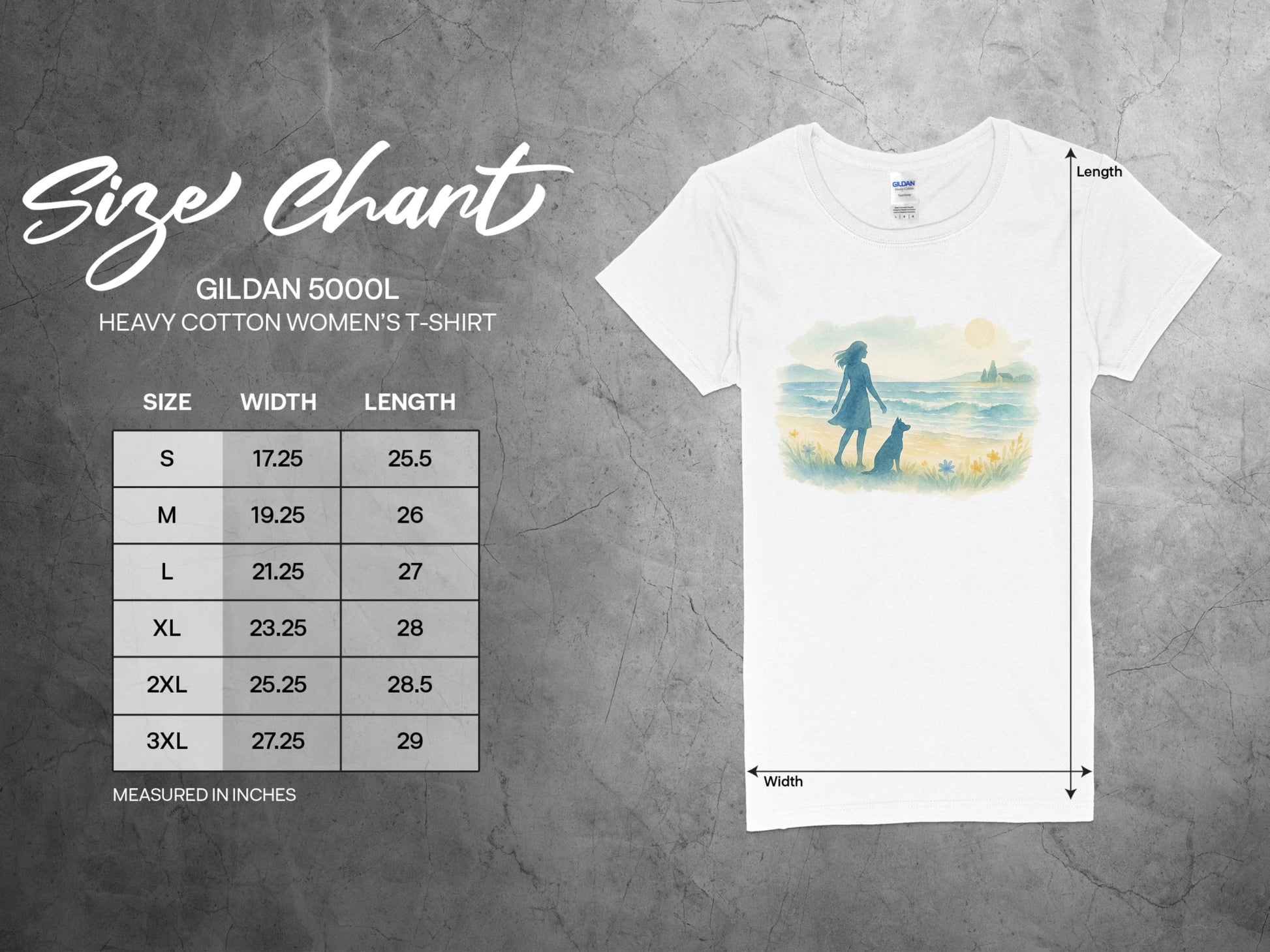 Woman Sunset Landscape Gildan 5000L T-shirt product type