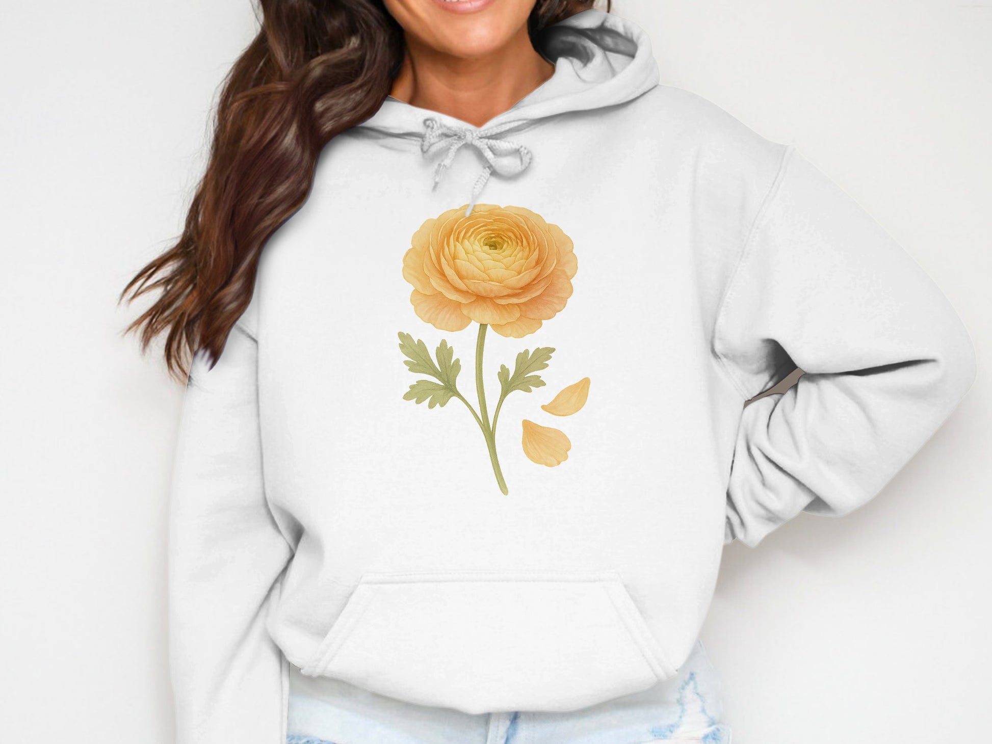 Yellow Buttercup Flower Graphic Hoodie product