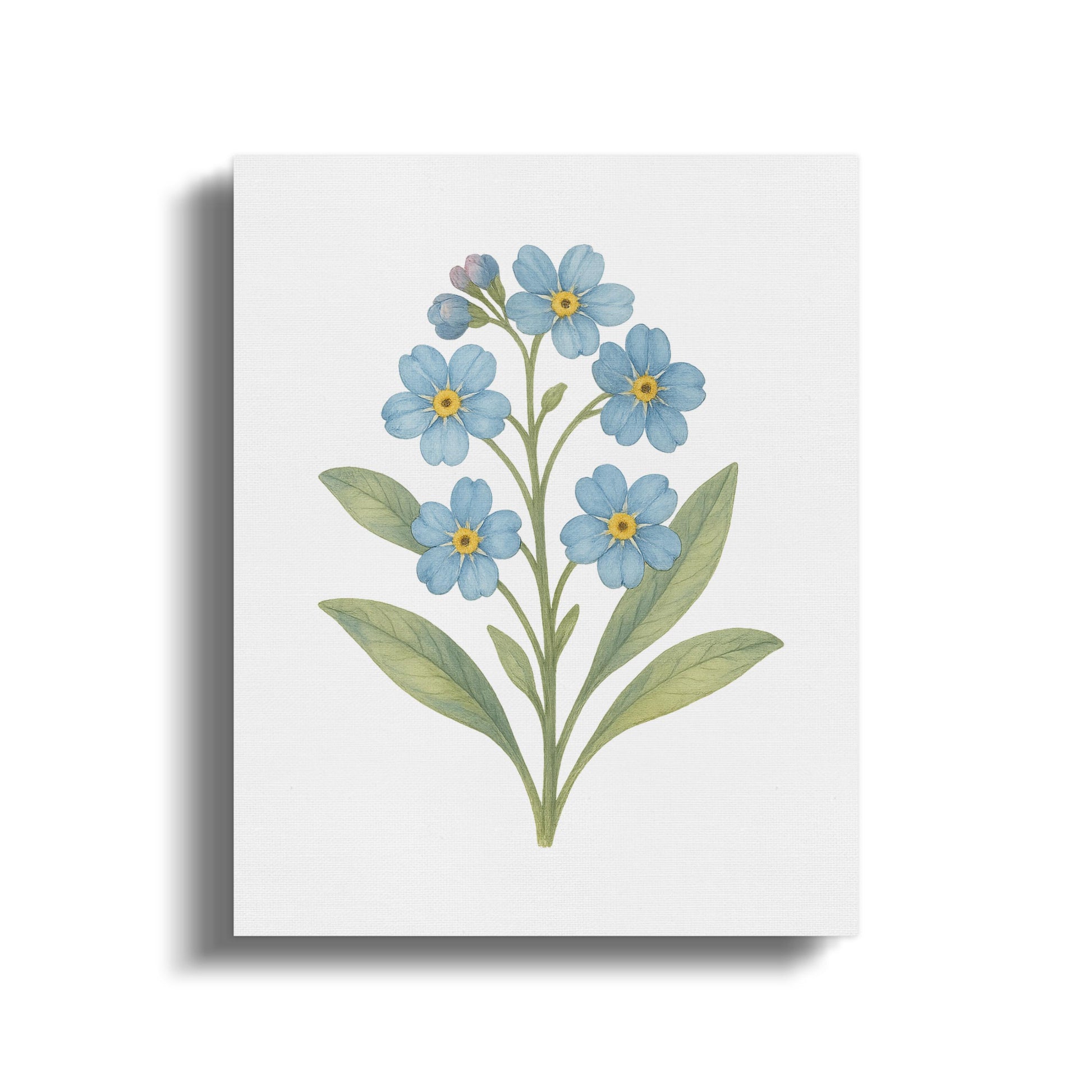 Elegant Blue Floral Botanical Themed Wall Art product type