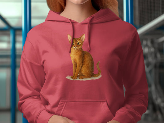 Stylish Hoodie Featuring Adorable Cat Art Hoodie Product
