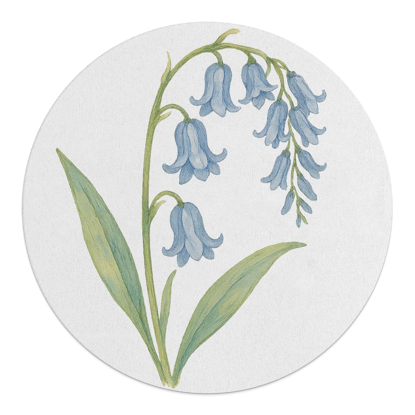 Elegant Floral Bluebell Design Circular Home Decor product