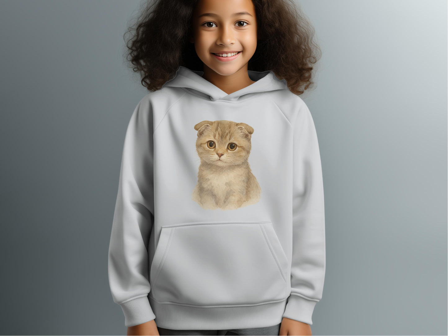 Cozy Hoodie with Adorable Kitten Design product type