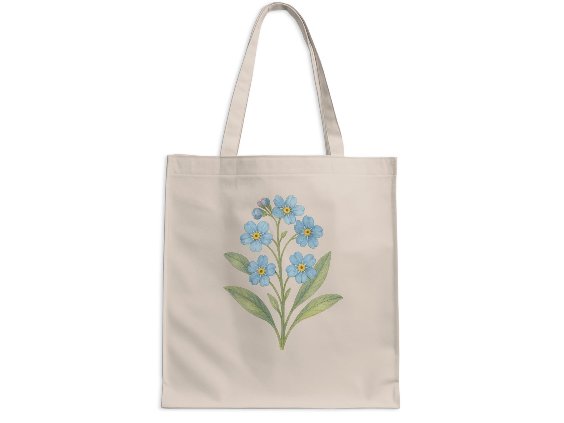 Beautiful Wild Blue Flower Design Tote Bag Product