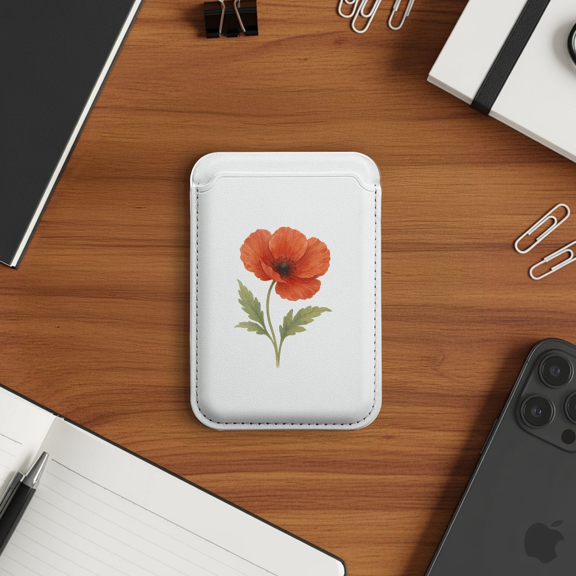 Elegant Floral Red Poppy Printed Accessory Product