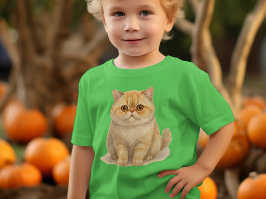 Kids Adorable Pumpkin-Cat Printed T-shirt product