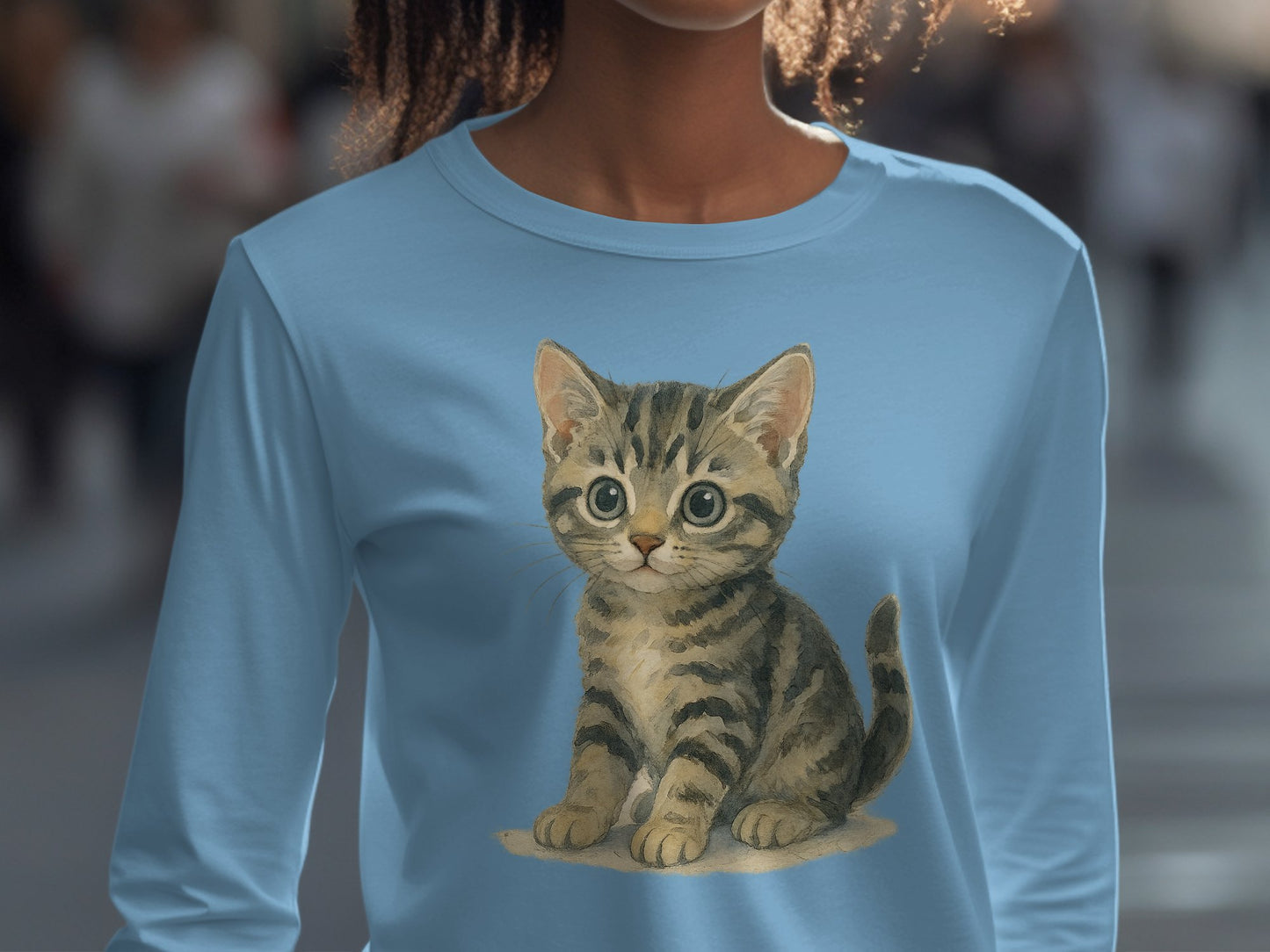 Adorable Kitten Long Sleeve Shirt Cute Cat Product Type