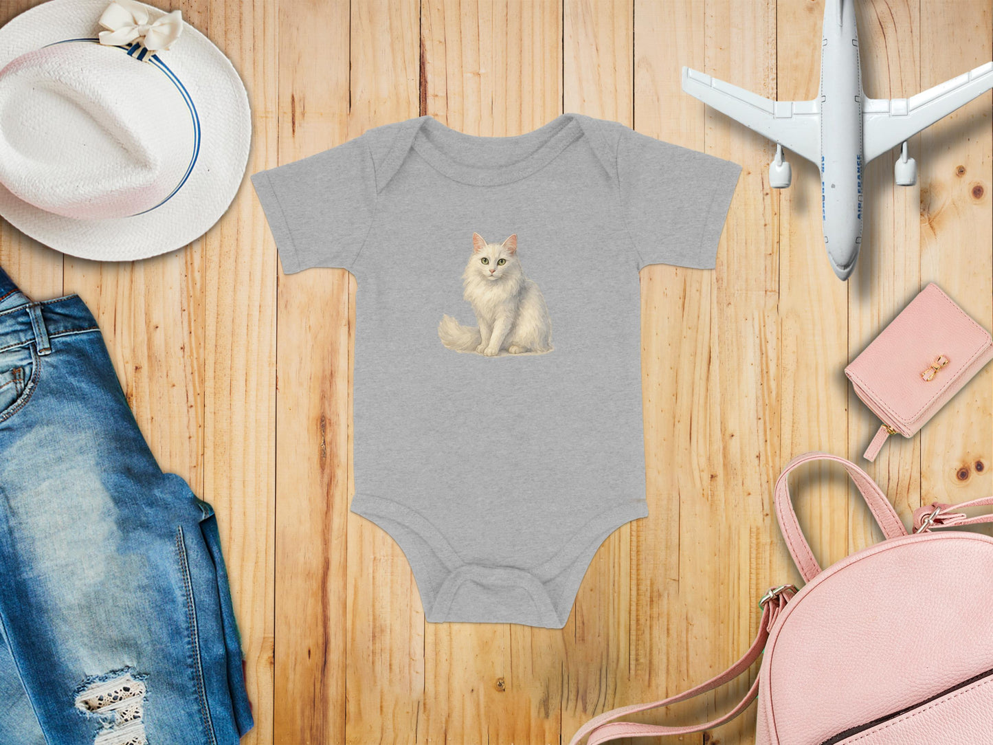 Adorable Cat Print Baby Onesie Perfect Infant Product