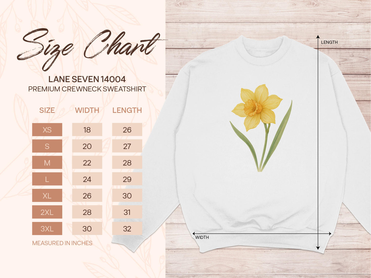 Premium Crewneck Sweatshirt with Floral Print product type