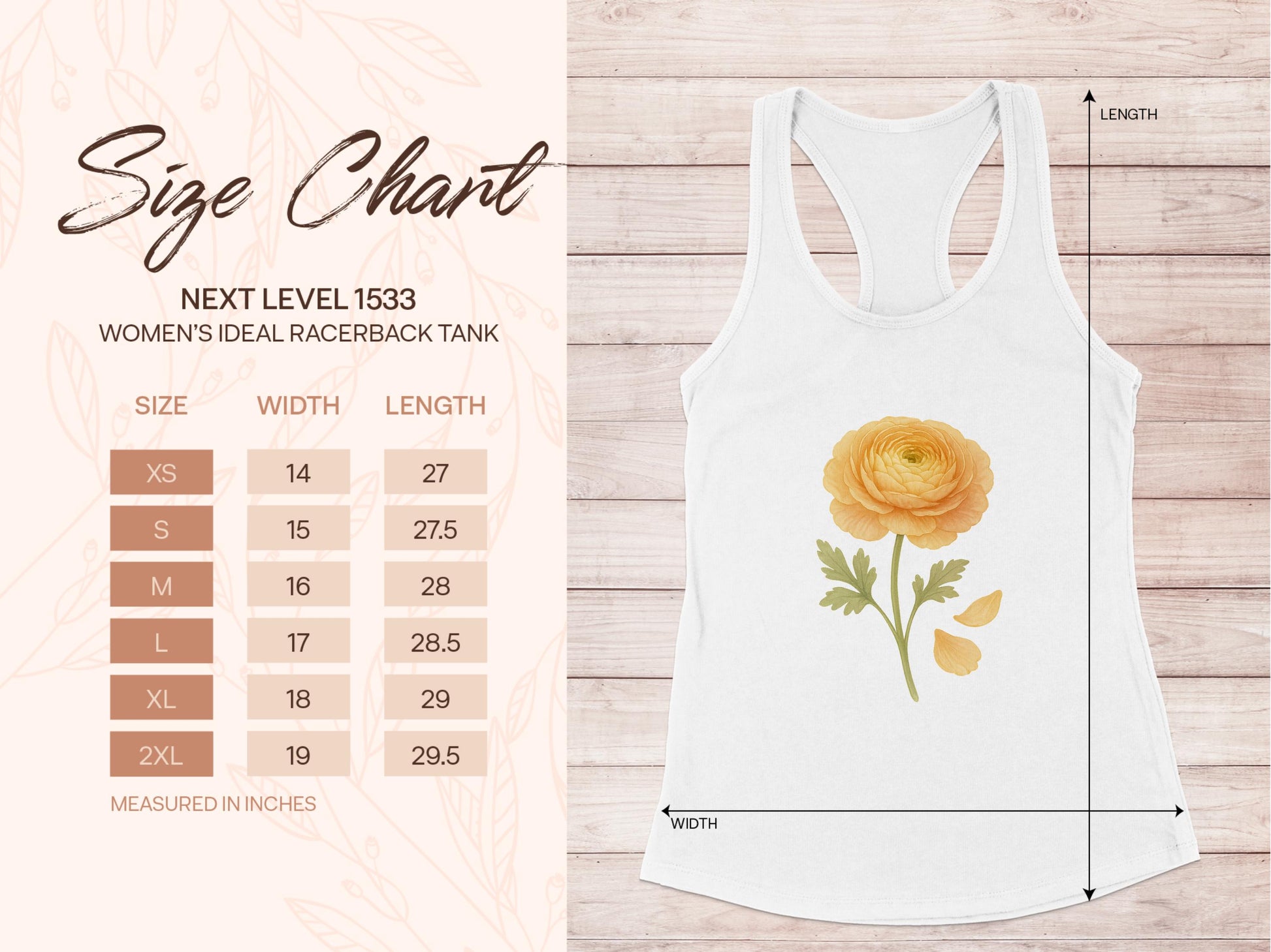 Women's Ideal Racerback Tank Floral Design product
