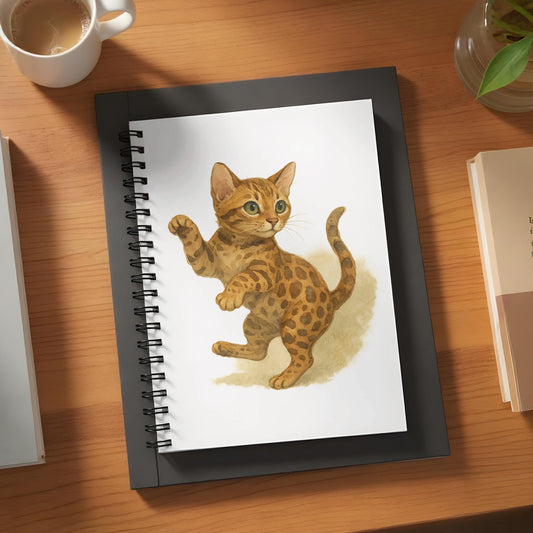 Adorable Tiger Cub Artwork on Notebook for Cat Lovers product
