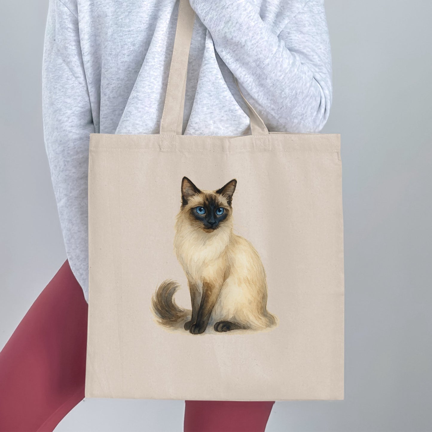 Beautiful Siamese Cat Design on Tote Bag product type