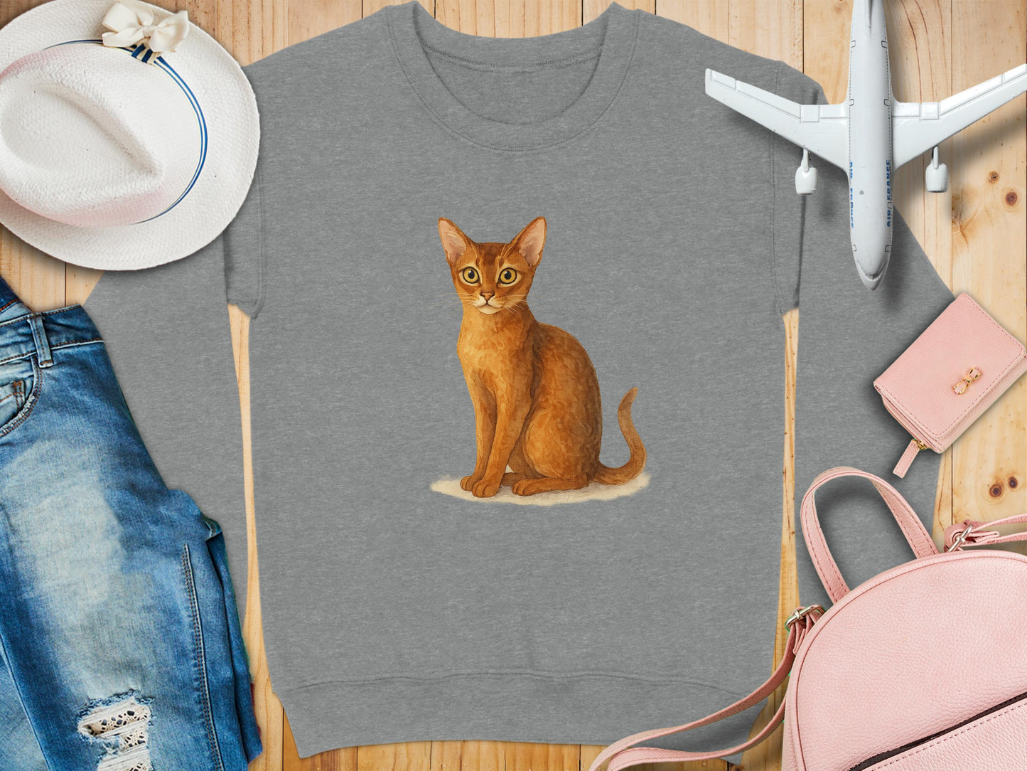 Cute Cat Graphic on Cozy Sweatshirt product type