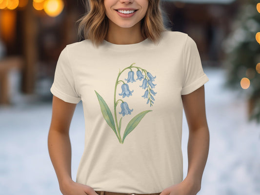 Bluebell Flower Design Printed Tee product