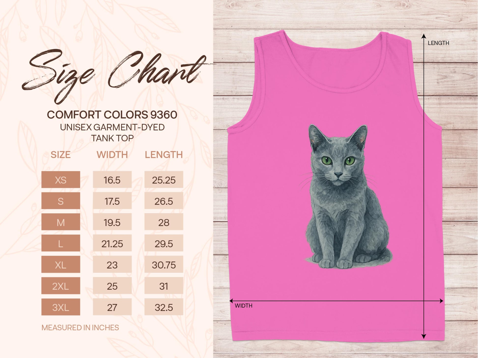 Cute Gray Cat on Pink Tank Top Unisex Garment-Dyed product