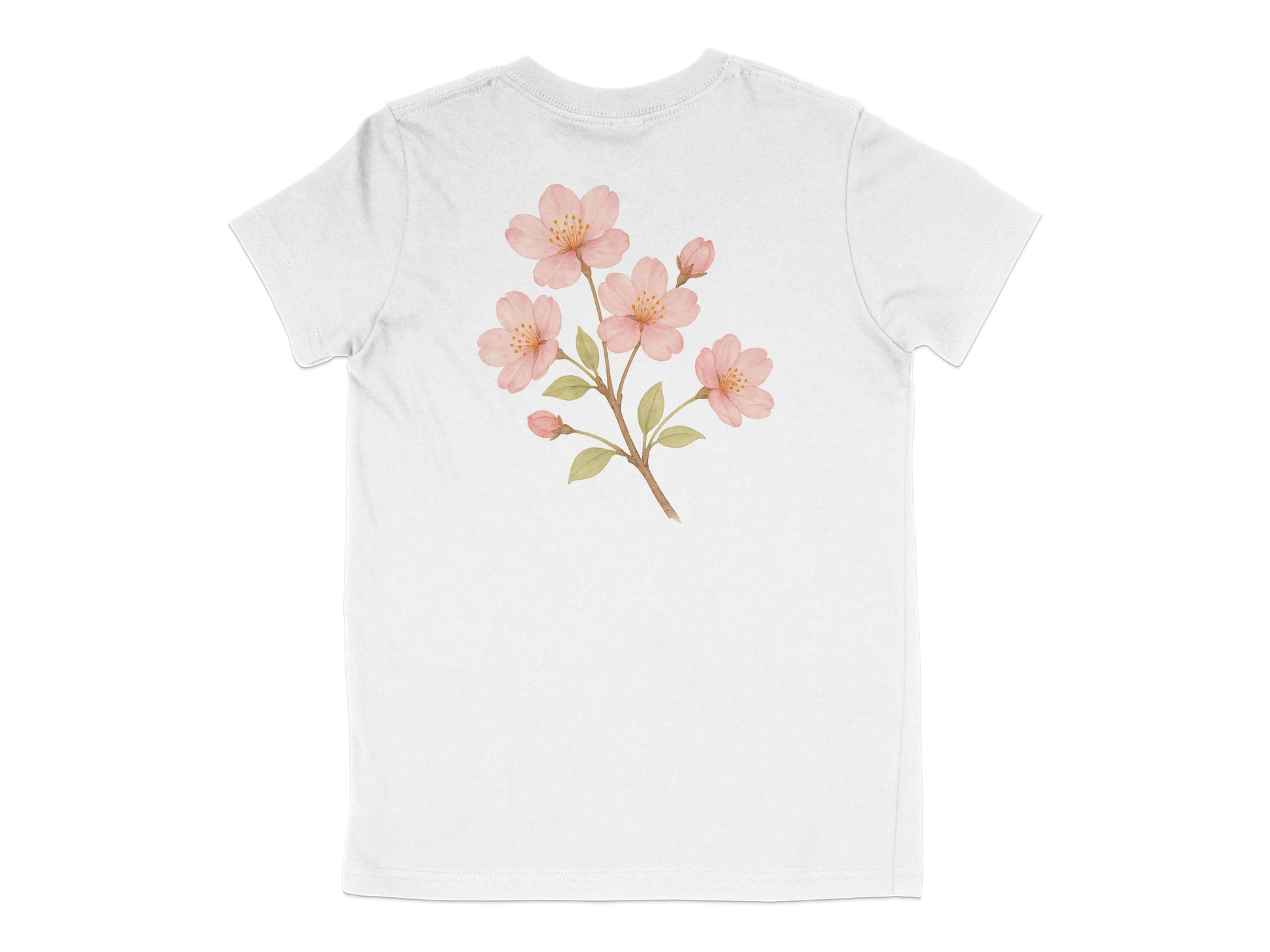 Elegant Cherry Blossom Design Back Print T shirt Product