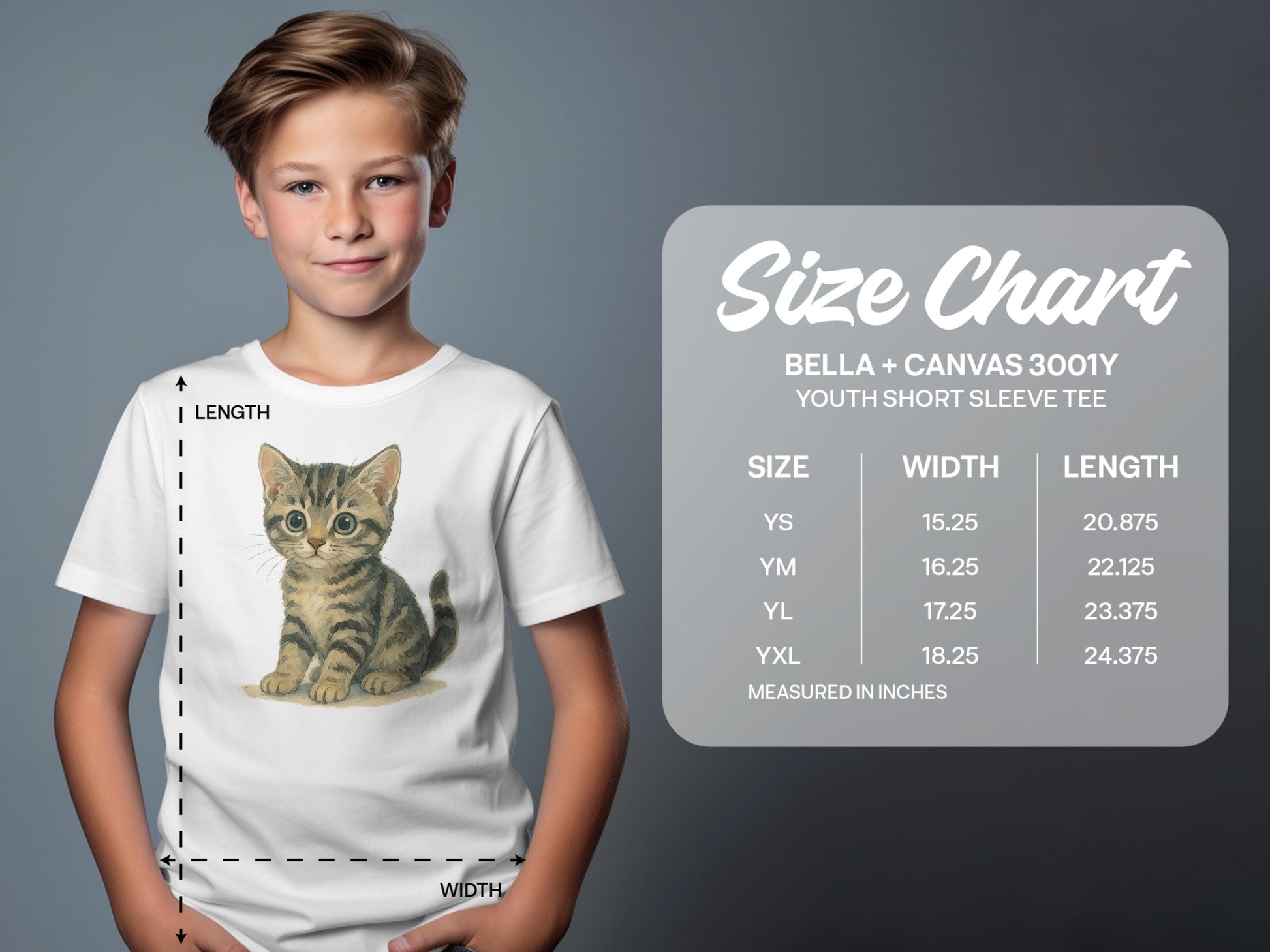 Adorable Kitten Design Youth Short Sleeve Tee product
