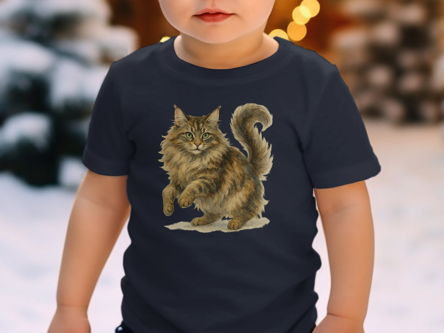Cute Fluffy Maine Coon Cat on Toddler T-Shirt product type