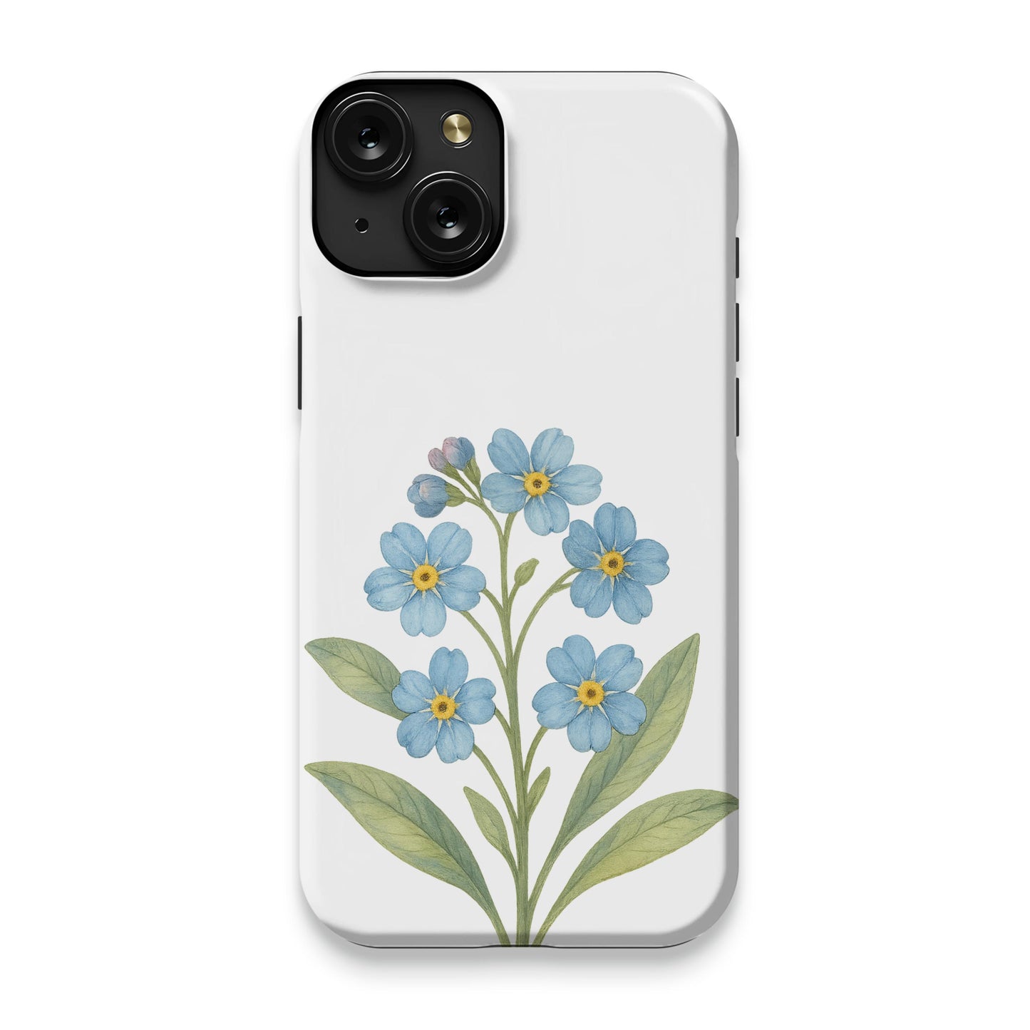 Beautiful Blue Floral Design Phone Case product type