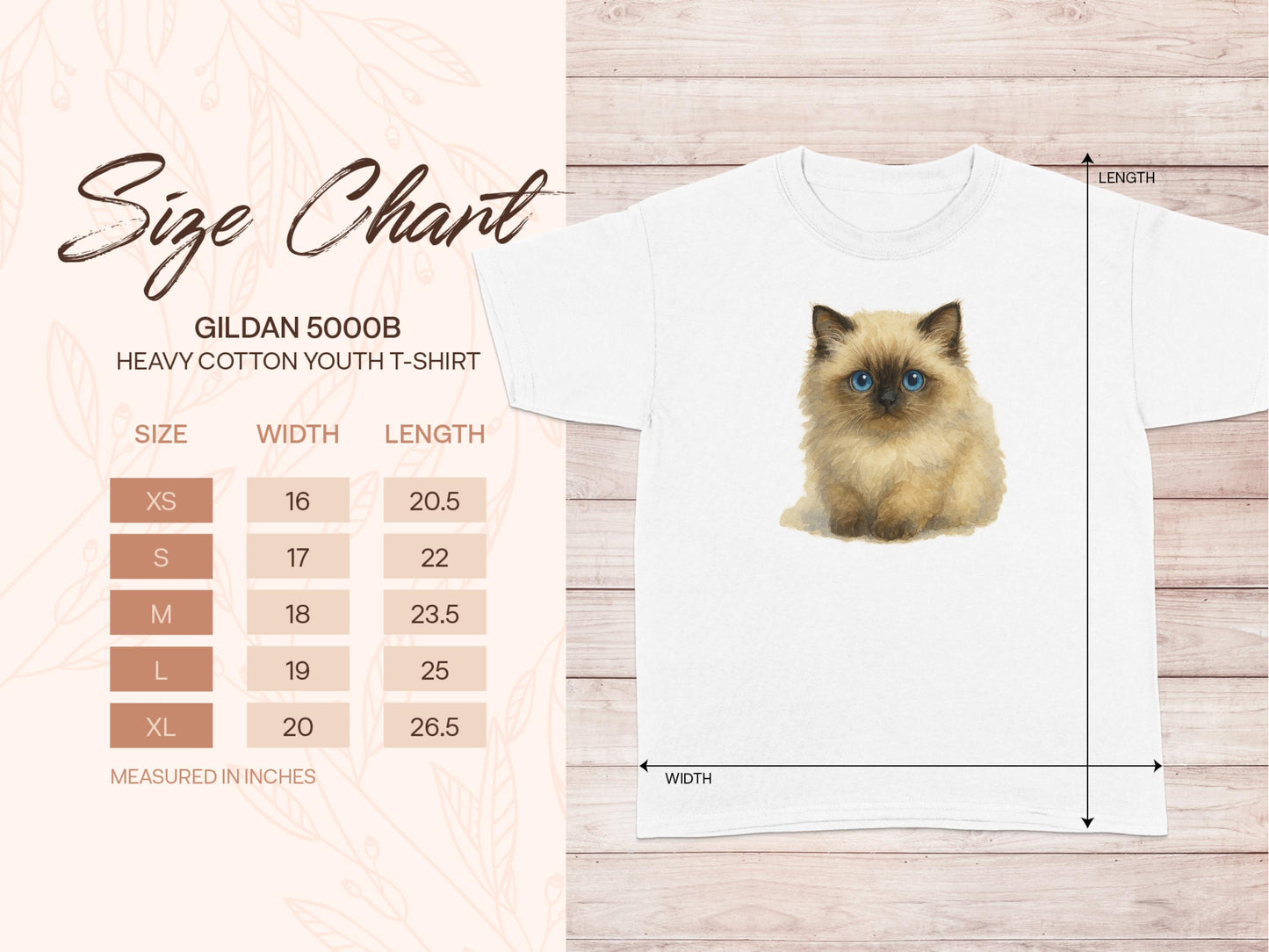 Cute Fluffy Kitten Graphic Youth T-Shirt product type