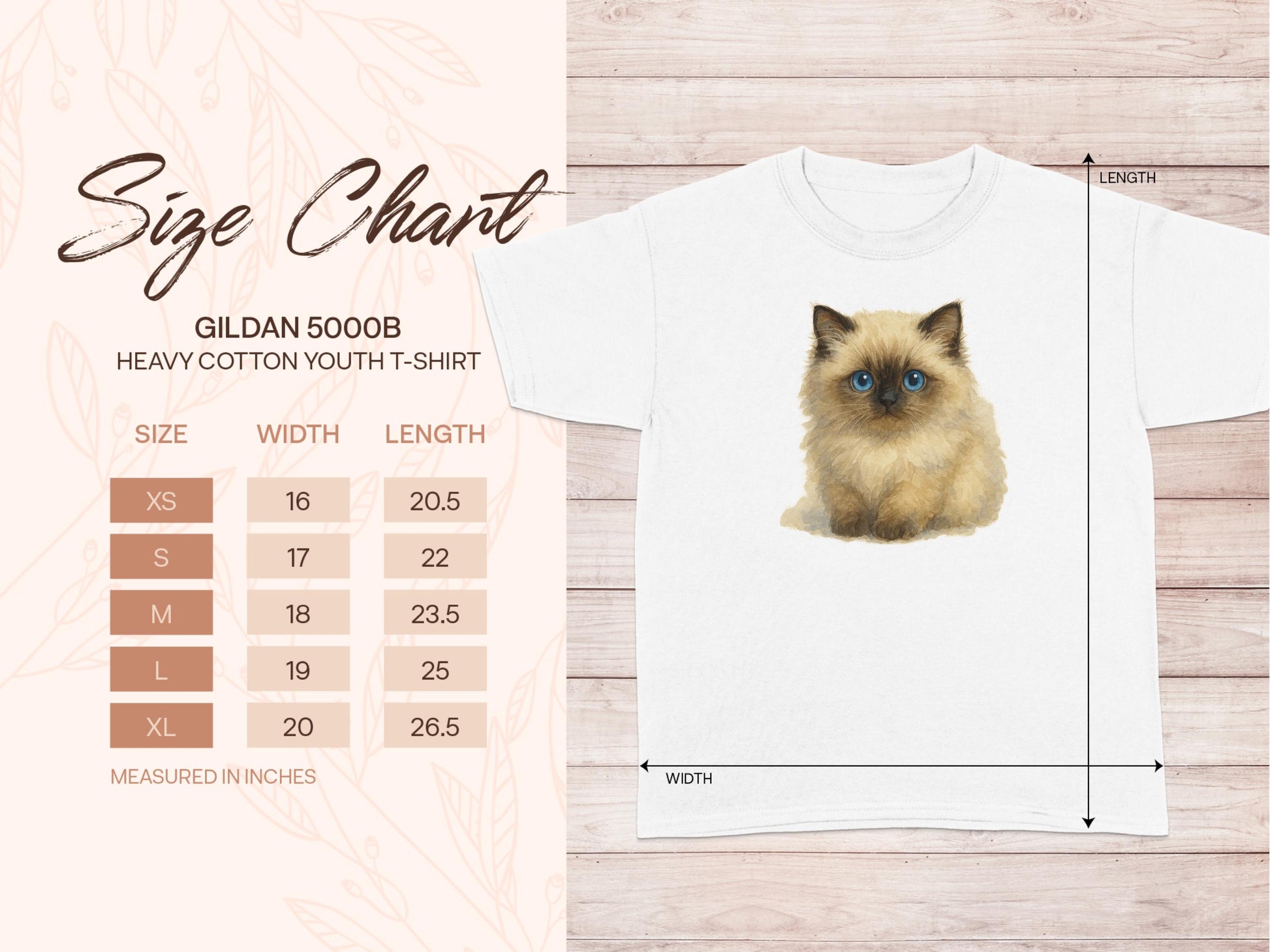 Cute Fluffy Kitten Graphic Youth T-Shirt product type