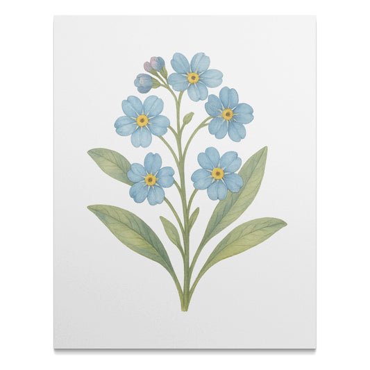 Beautiful Blue Flower Print Botanical Art product