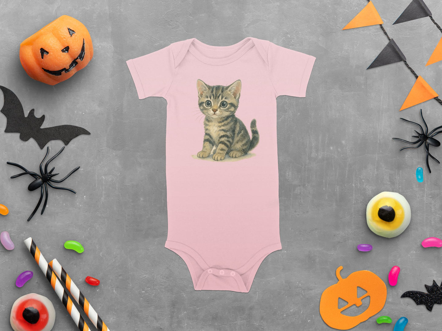 Adorable Kitten Design on Cute Baby Onesie Apparel product type
