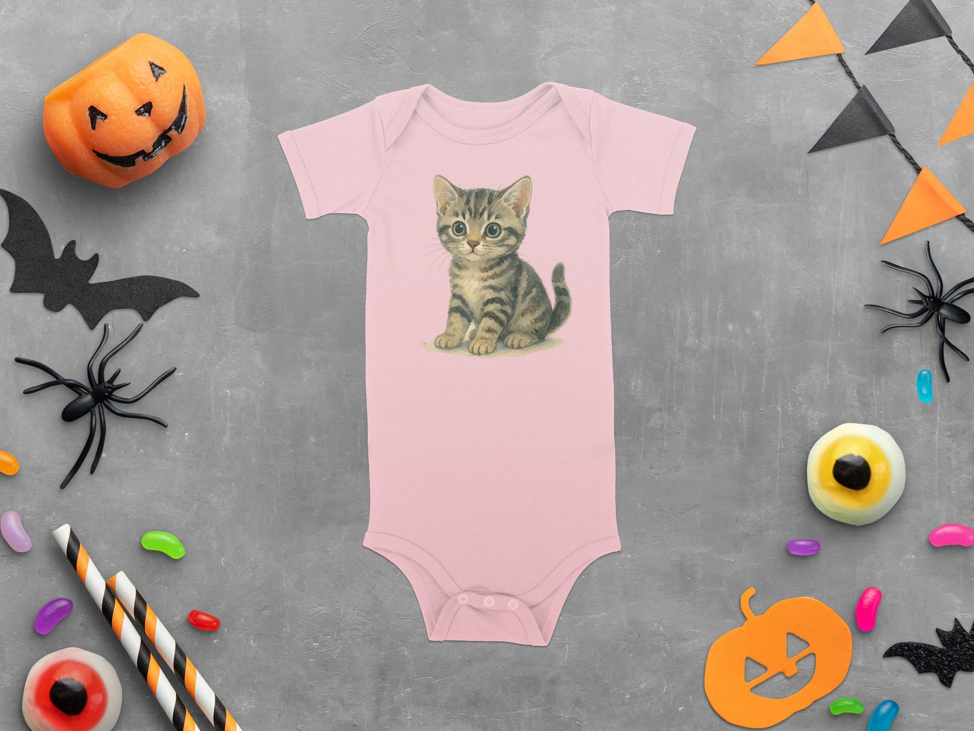 Adorable Kitten Design on Cute Baby Onesie Apparel product type